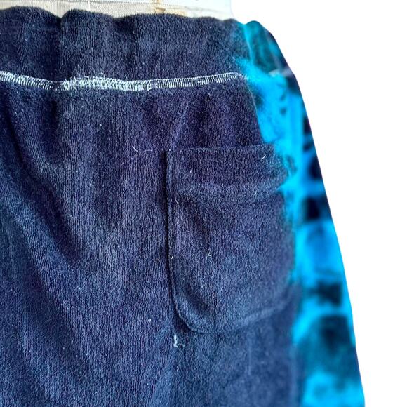Womens Skirt Size Medium Blue Tie Dye Terry Cloth Beachwear Resort Wear Vacation - Picture 5 of 8
